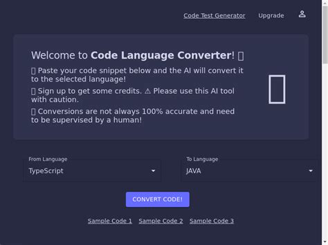 Code Language Converter .